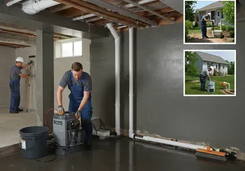 Basement Waterproofing and Flood Prevention process in New London, WI